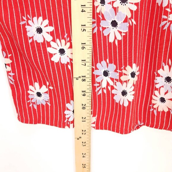 Madewell Rhyme Top in Daisy Society Blouse Size XS Flowy Drape Style Oversized - Picture 11 of 13